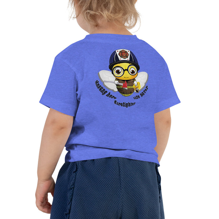 BOY BEE Collection Cute FIREFIGHTER BEE Toddler Short Sleeve Tee