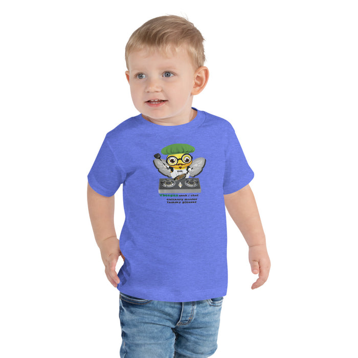 Boy Bee Collection Cute VEGAN BEE CHEF Toddler Short Sleeve Tee