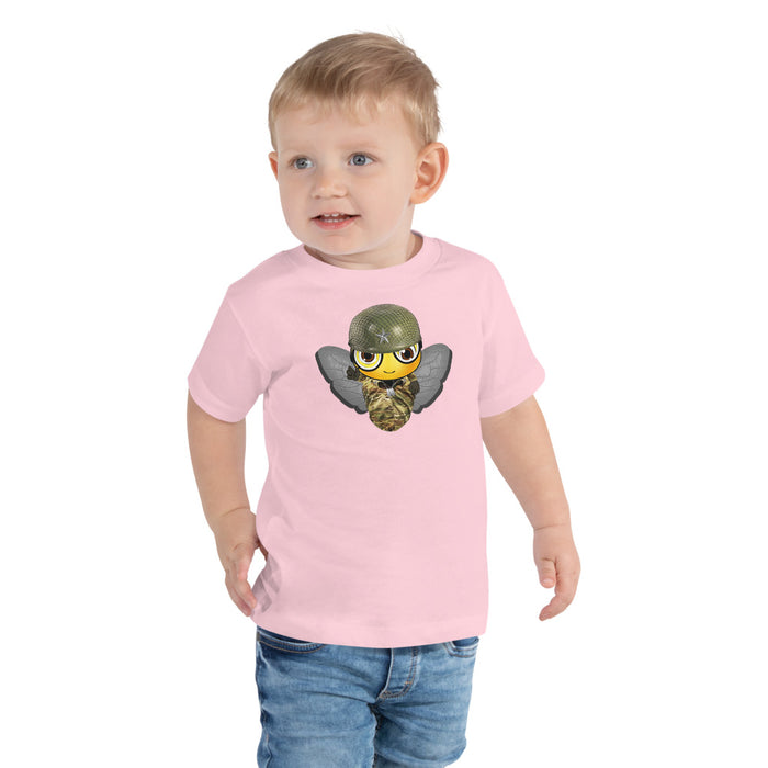 BOY BEE Collection Cute SOLDIER / MILITARY BEE Toddler Short Sleeve Tee