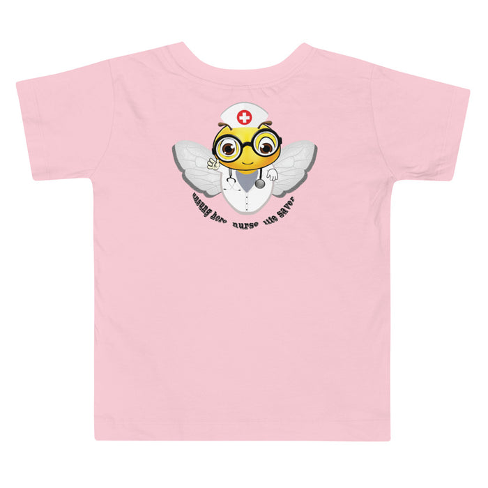 Girl Bee Collection Cute NURSE BEE Toddler Short Sleeve Tee