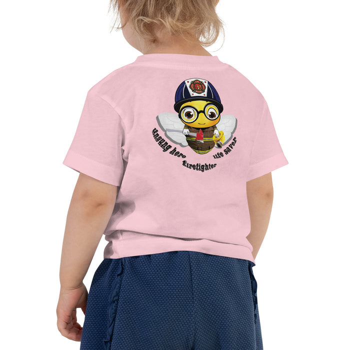 BOY BEE Collection Cute FIREFIGHTER BEE Toddler Short Sleeve Tee