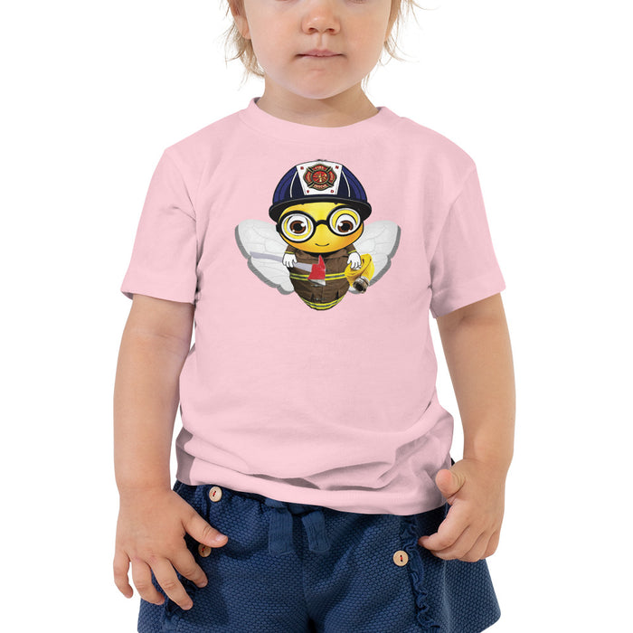 BOY BEE Collection Cute FIREFIGHTER BEE Toddler Short Sleeve Tee