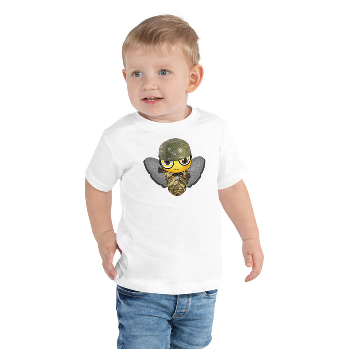 BOY BEE Collection Cute SOLDIER / MILITARY BEE Toddler Short Sleeve Tee