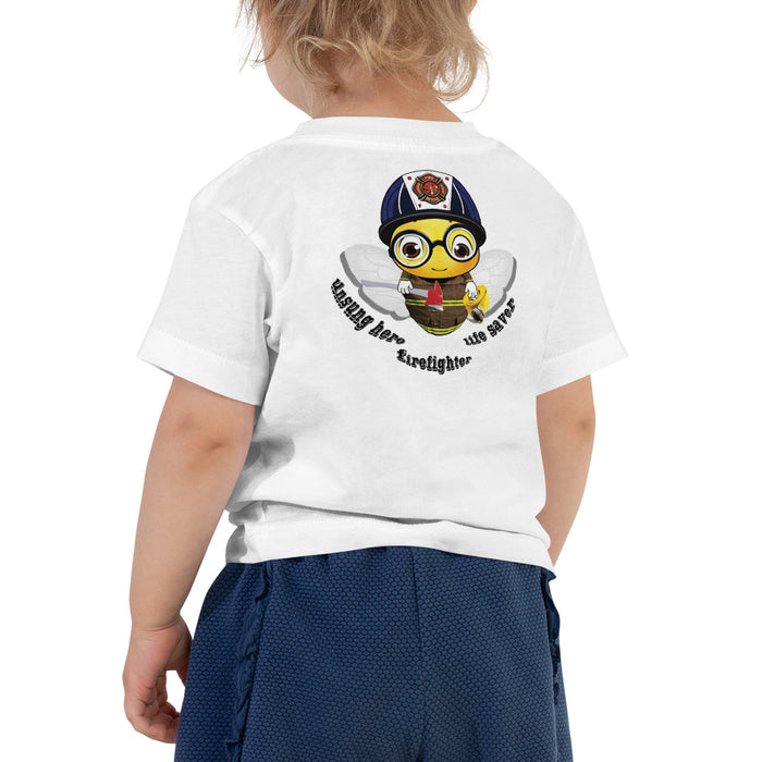 BOY BEE Collection Cute FIREFIGHTER BEE Toddler Short Sleeve Tee