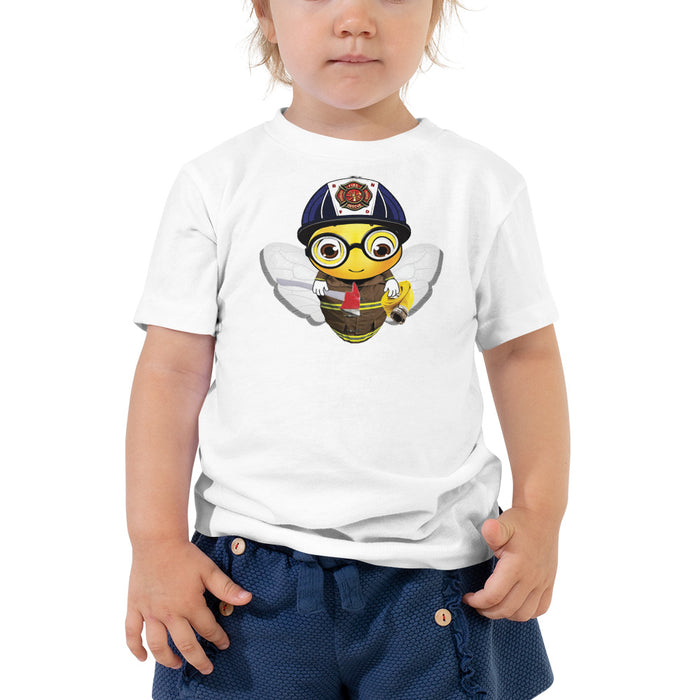 BOY BEE Collection Cute FIREFIGHTER BEE Toddler Short Sleeve Tee