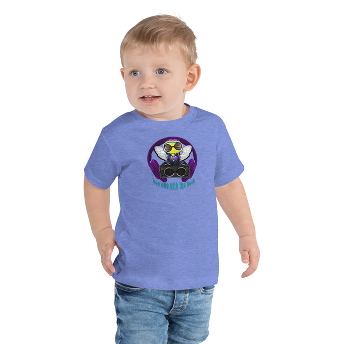 BOY BEE Collection Cool & Cute PURPLE BEE 1 WITH THE BEAT Toddler Short Sleeve Tee