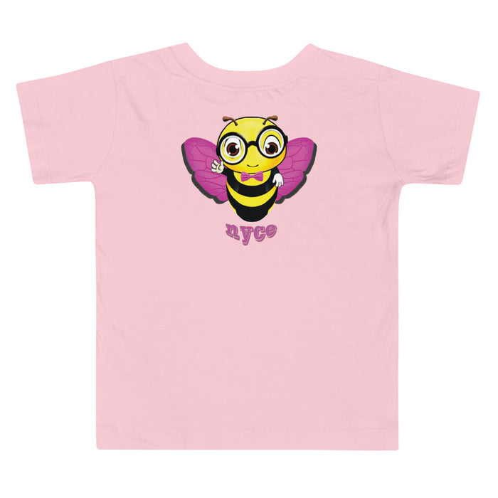 Girl Bee Collection Cute Pink BEE NYCE Toddler Short Sleeve Tee