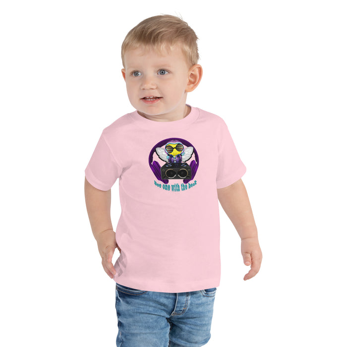 BOY BEE Collection Cool & Cute PURPLE BEE 1 WITH THE BEAT Toddler Short Sleeve Tee