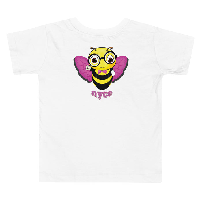 Girl Bee Collection Cute Pink BEE NYCE Toddler Short Sleeve Tee