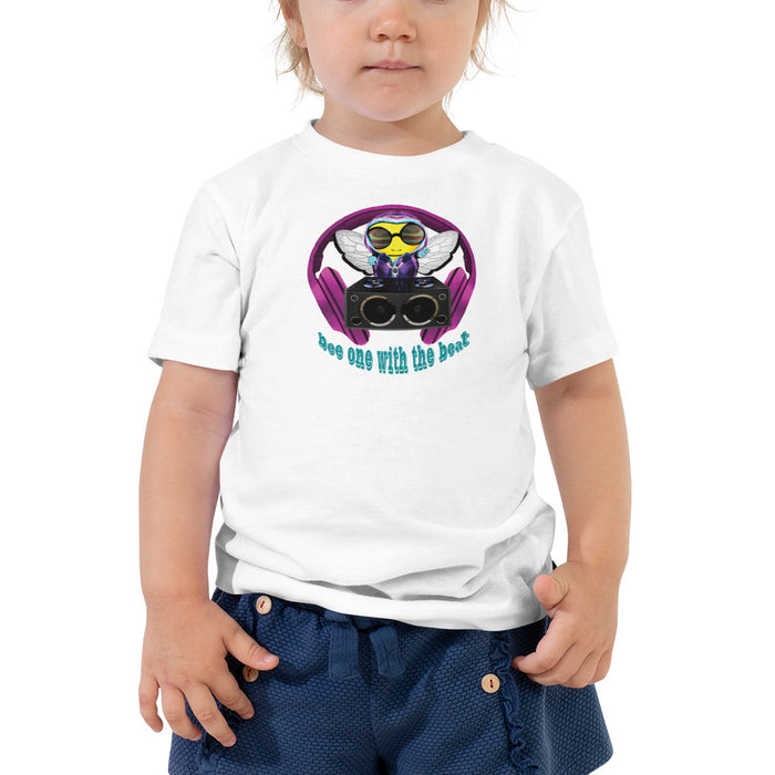 Girl Bee Collection Cool & Cute PINK BEE 1 WITH THE BEAT Toddler Short Sleeve Tee