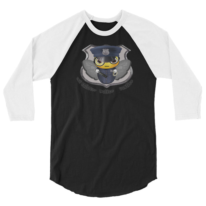 Cute COP / POLICE BEE 3/4 sleeve raglan shirt