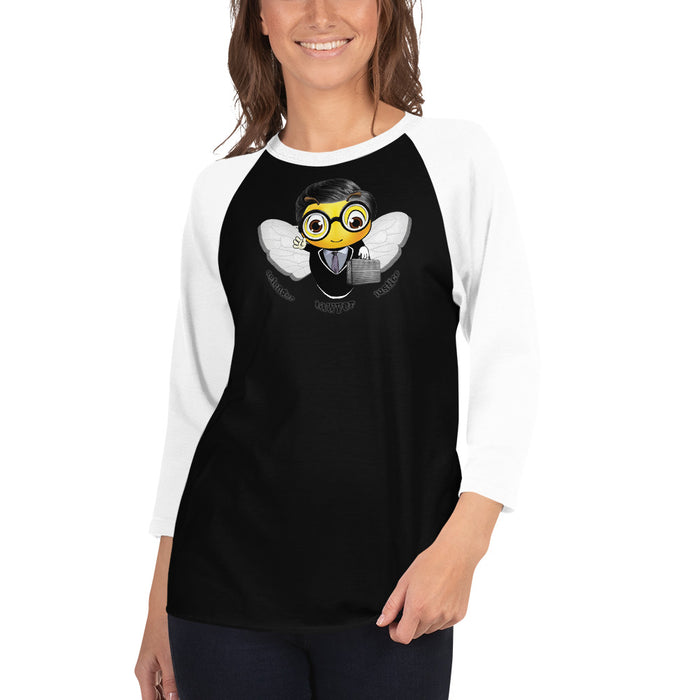 Cute LAWYER / ATTORNEY BEE 3/4 sleeve raglan shirt