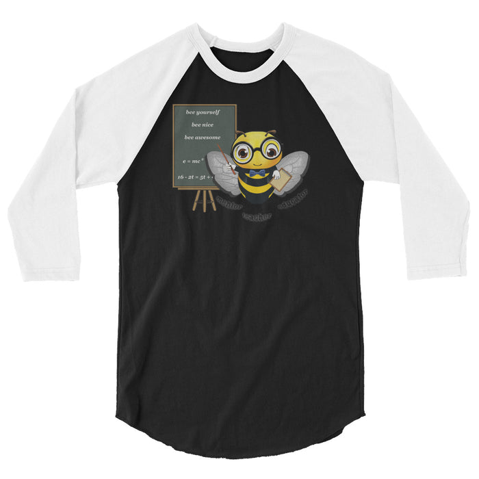 Cute GURU / TEACHER BEE 3/4 sleeve raglan shirt