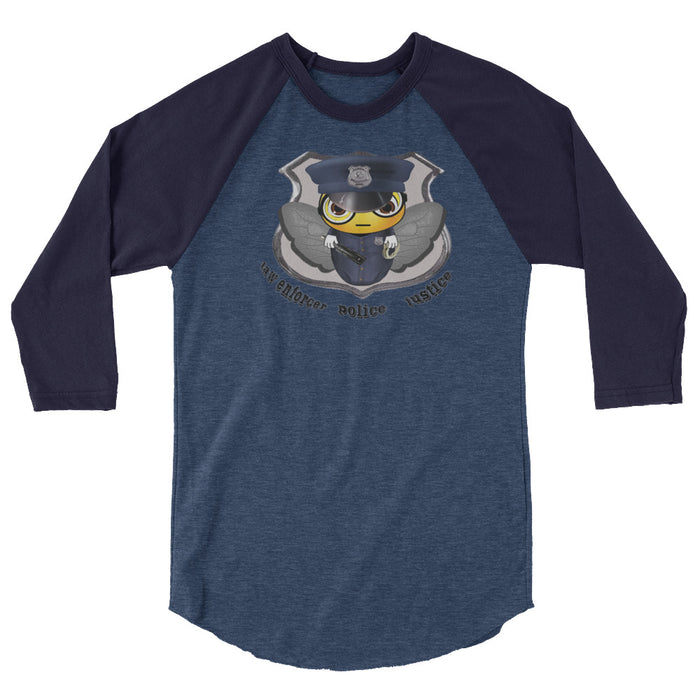 Cute COP / POLICE BEE 3/4 sleeve raglan shirt