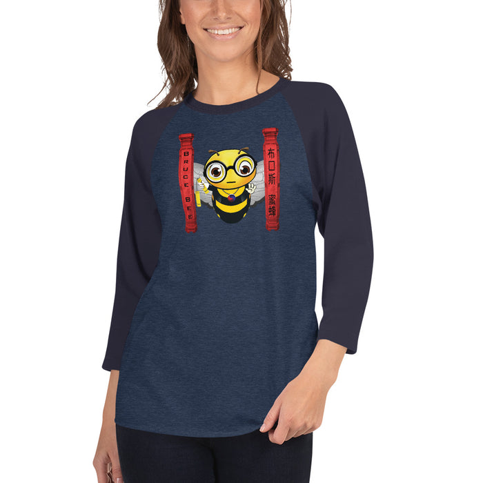 Cute BRUCE BEE 3/4 sleeve raglan shirt