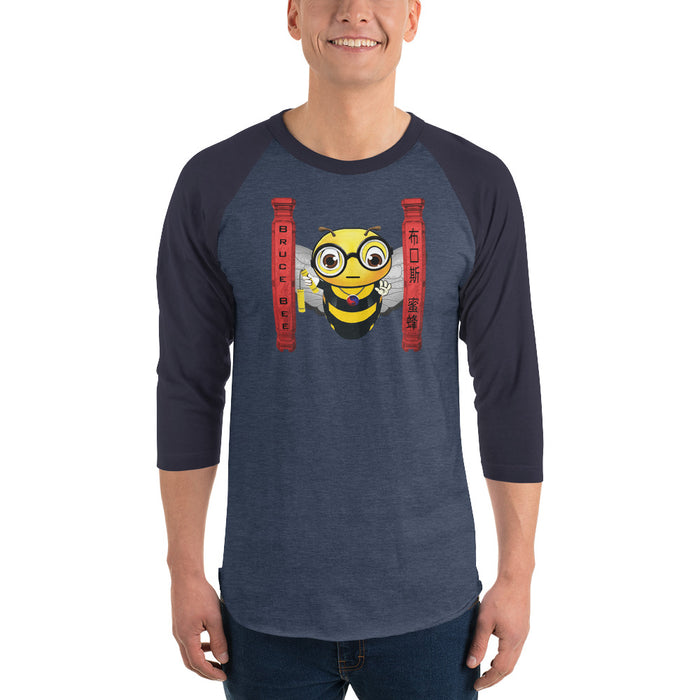 Cute BRUCE BEE 3/4 sleeve raglan shirt