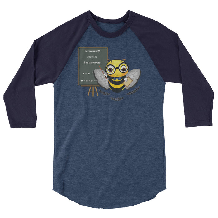 Cute GURU / TEACHER BEE 3/4 sleeve raglan shirt