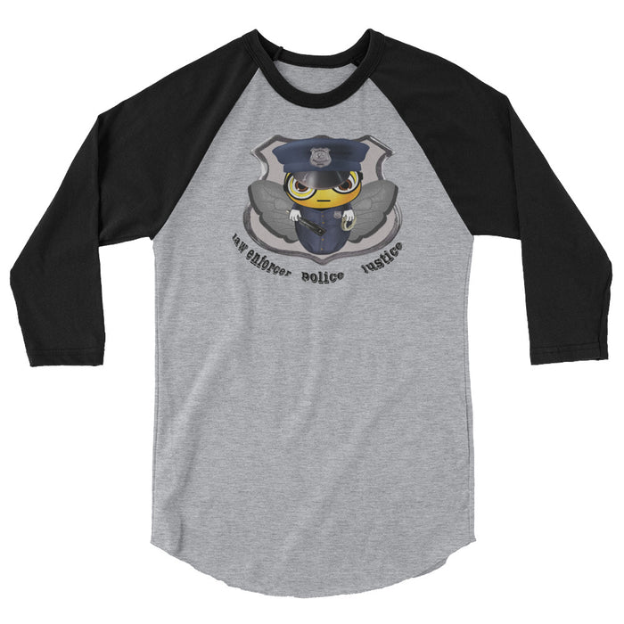 Cute COP / POLICE BEE 3/4 sleeve raglan shirt