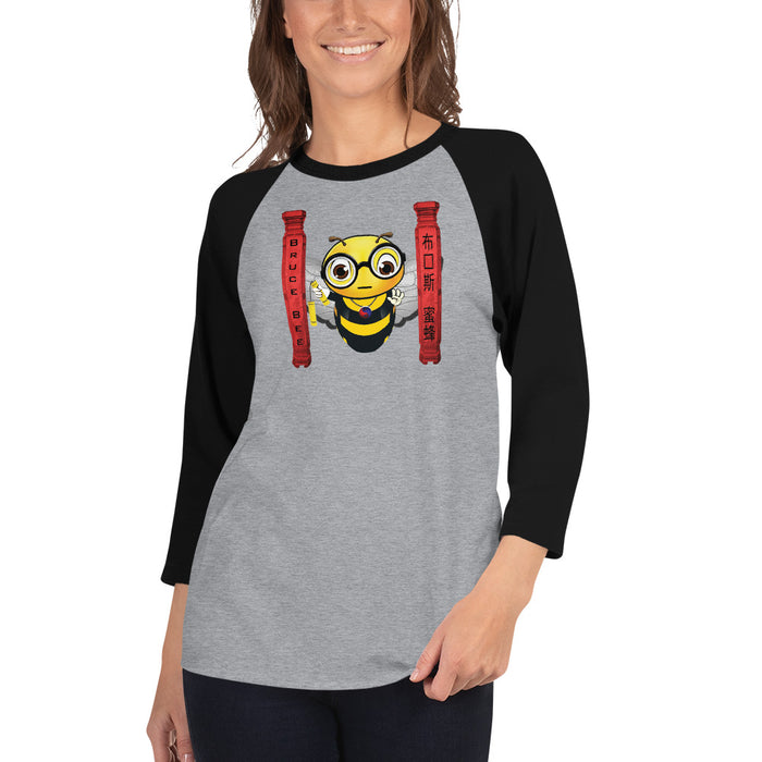 Cute BRUCE BEE 3/4 sleeve raglan shirt