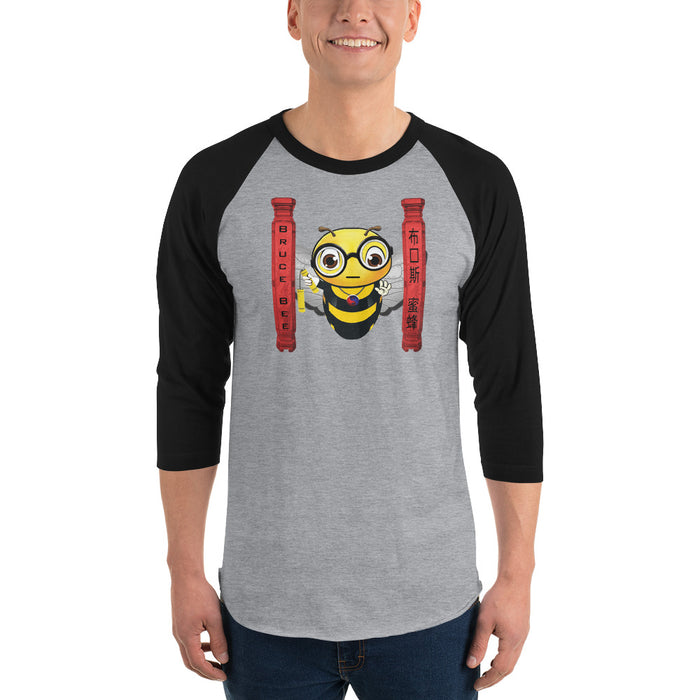 Cute BRUCE BEE 3/4 sleeve raglan shirt