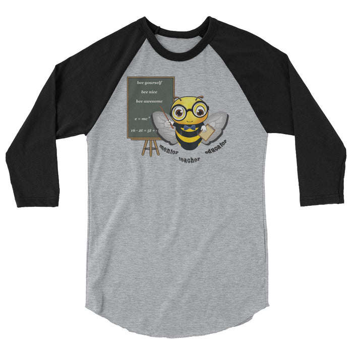 Cute GURU / TEACHER BEE 3/4 sleeve raglan shirt