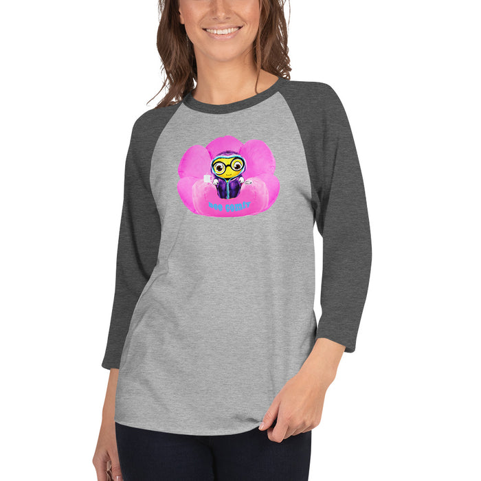 Cute BEE C0MFIE 3/4 sleeve raglan shirt