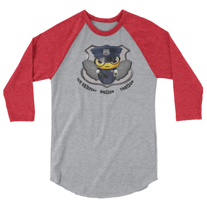 Cute COP / POLICE BEE 3/4 sleeve raglan shirt