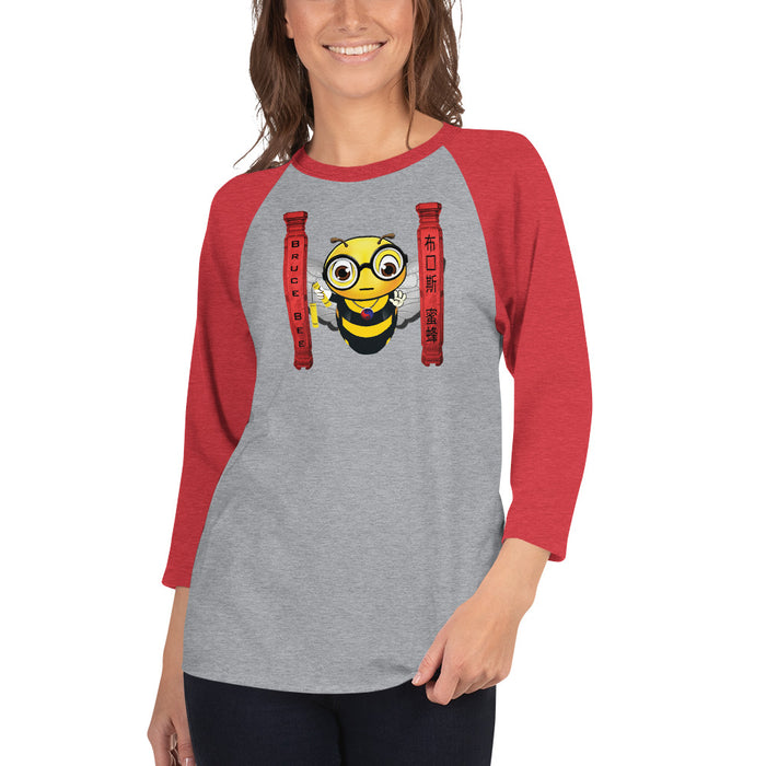 Cute BRUCE BEE 3/4 sleeve raglan shirt