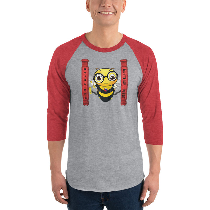 Cute BRUCE BEE 3/4 sleeve raglan shirt