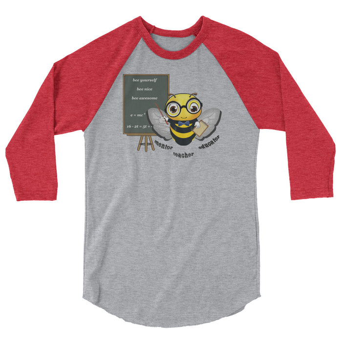 Cute GURU / TEACHER BEE 3/4 sleeve raglan shirt