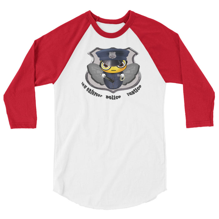 Cute COP / POLICE BEE 3/4 sleeve raglan shirt