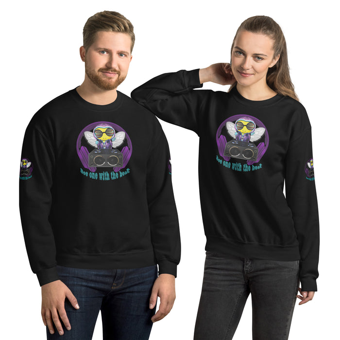 Cool & Cute BEE 1 WITH THE BEAT PURPLE Unisex Sweatshirt