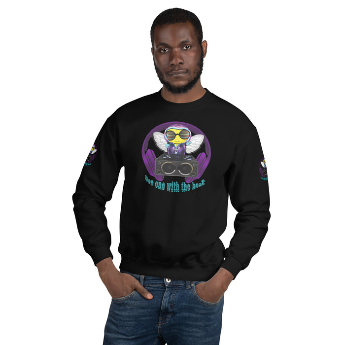 Cool & Cute BEE 1 WITH THE BEAT PURPLE Unisex Sweatshirt