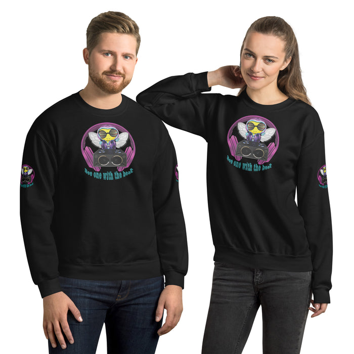 Cool & Cute PINK BEE 1 WITH THE BEAT Unisex Sweatshirt