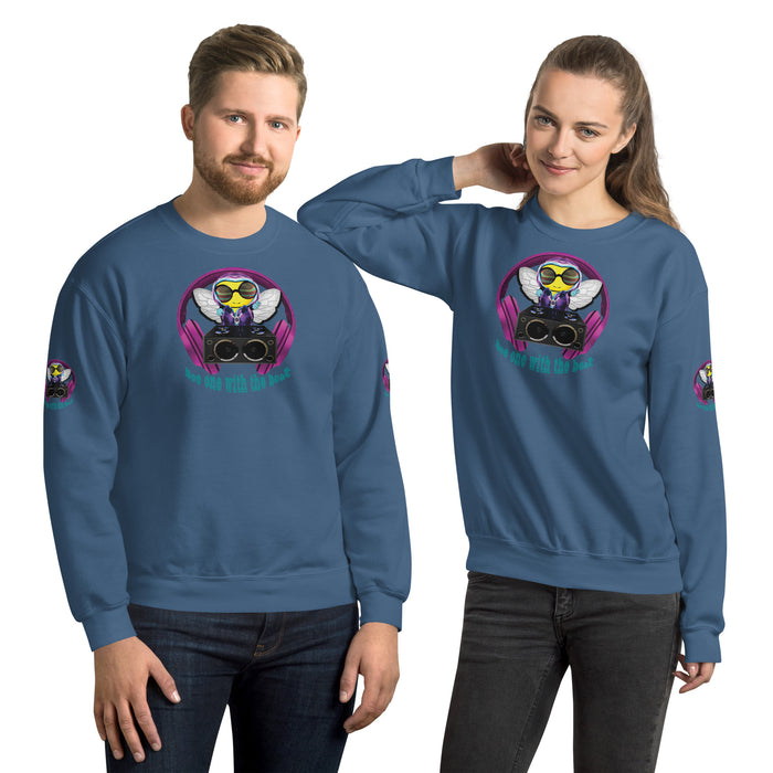 Cool & Cute PINK BEE 1 WITH THE BEAT Unisex Sweatshirt