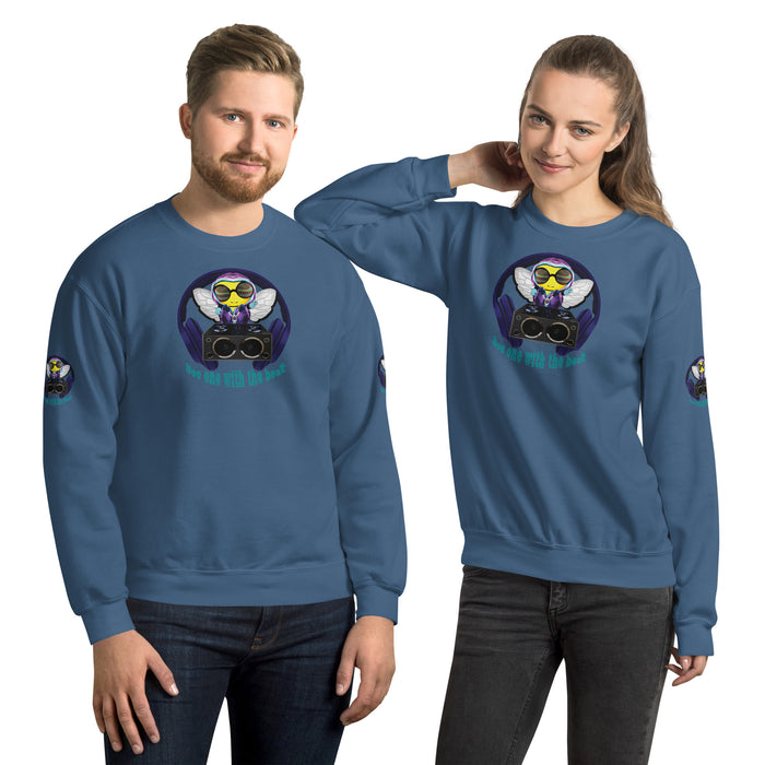 Cool & Cute BLUE BEE 1 WITH THE BEAT Unisex Sweatshirt