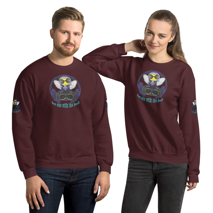 Cool & Cute BLUE BEE 1 WITH THE BEAT Unisex Sweatshirt