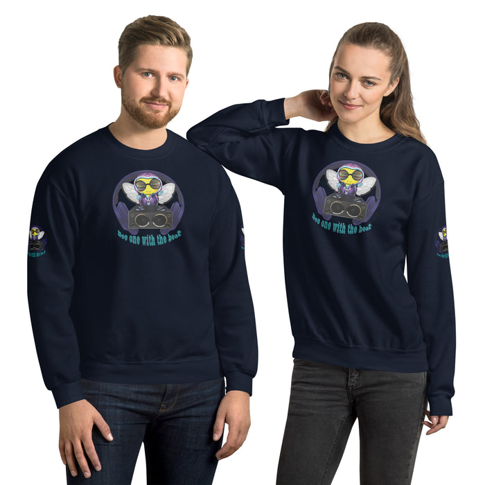 Cool & Cute BLUE BEE 1 WITH THE BEAT Unisex Sweatshirt