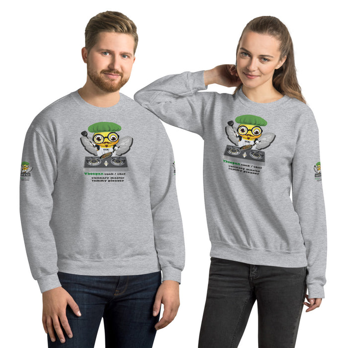 Cute VEGAN BEE CHEF Unisex Sweatshirt