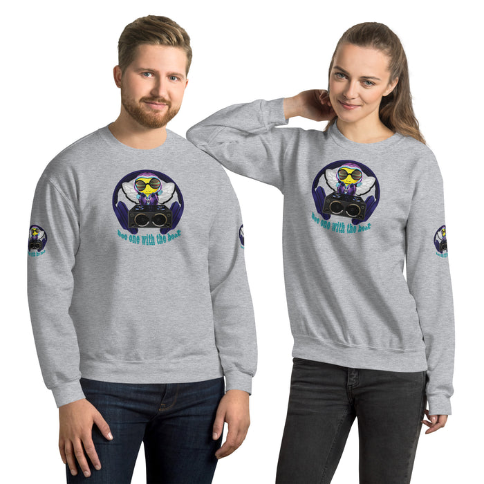 Cool & Cute BLUE BEE 1 WITH THE BEAT Unisex Sweatshirt