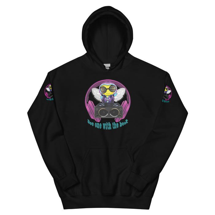 Cool & Cute PINK BEE 1 WITH THE BEAT Unisex Hoodie