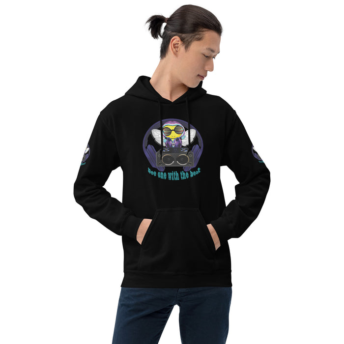 Cool & Cute BLUE BEE 1 WITH THE BEAT Unisex Hoodie