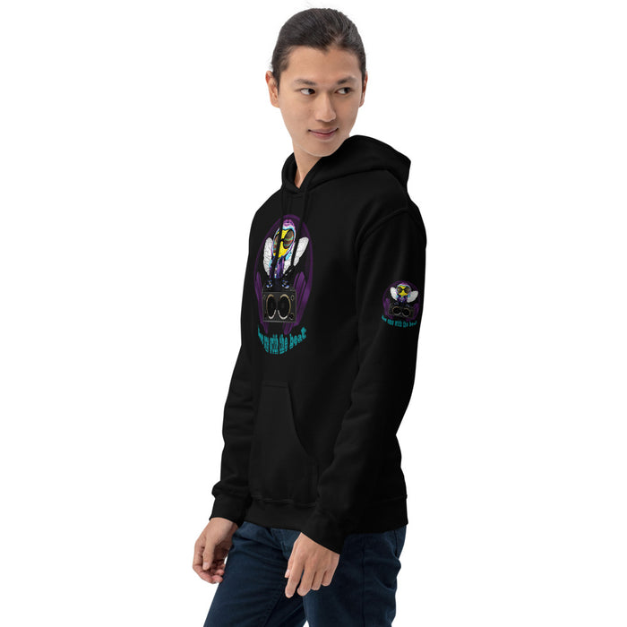 Cool & Cute PURPLE BEE 1 WITH THE BEAT Unisex Hoodie