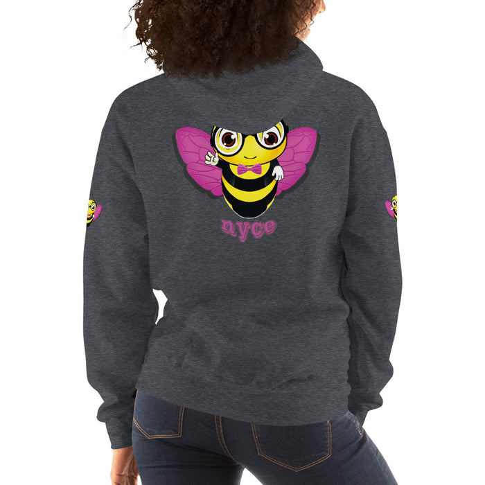 Cute pink BEE NYCE Unisex Hoodie