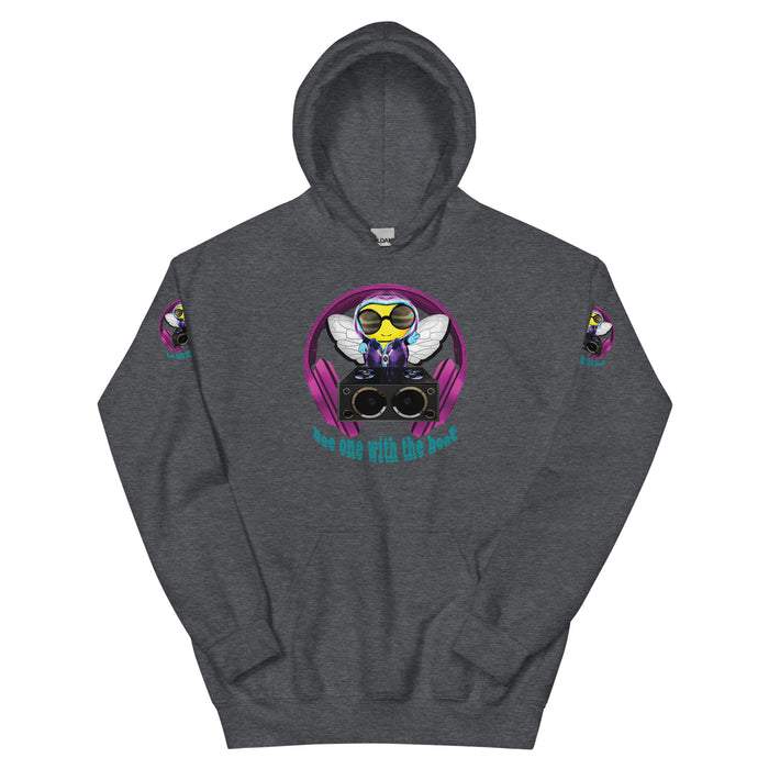 Cool & Cute PINK BEE 1 WITH THE BEAT Unisex Hoodie