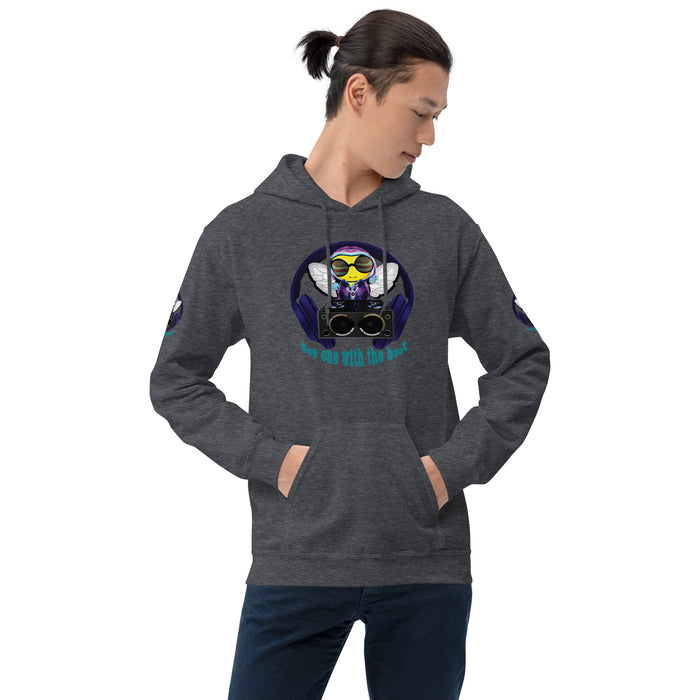 Cool & Cute BLUE BEE 1 WITH THE BEAT Unisex Hoodie