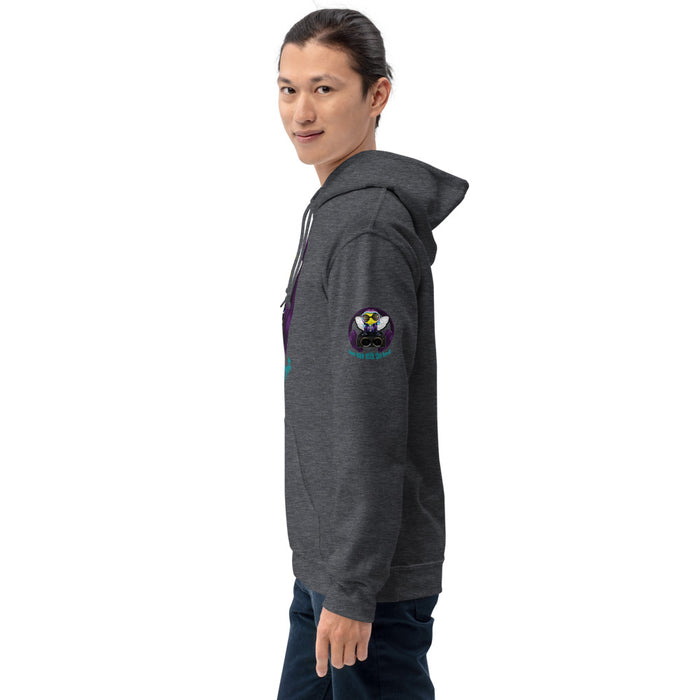 Cool & Cute PURPLE BEE 1 WITH THE BEAT Unisex Hoodie