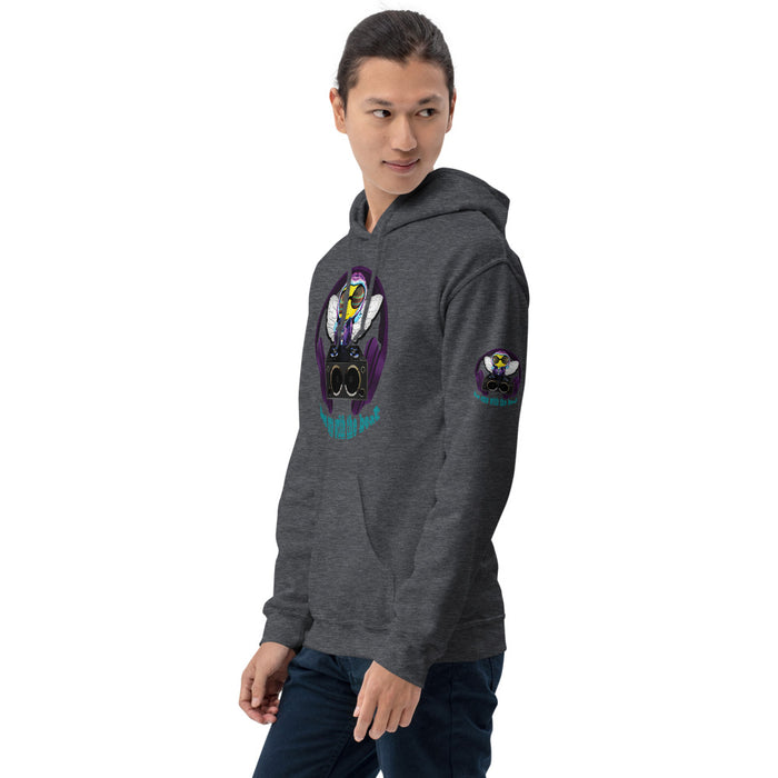 Cool & Cute PURPLE BEE 1 WITH THE BEAT Unisex Hoodie