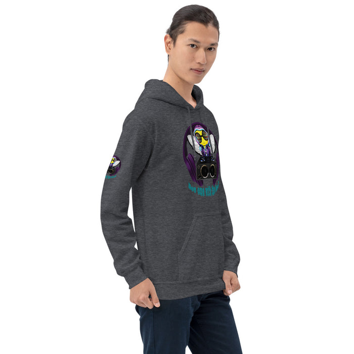 Cool & Cute PURPLE BEE 1 WITH THE BEAT Unisex Hoodie