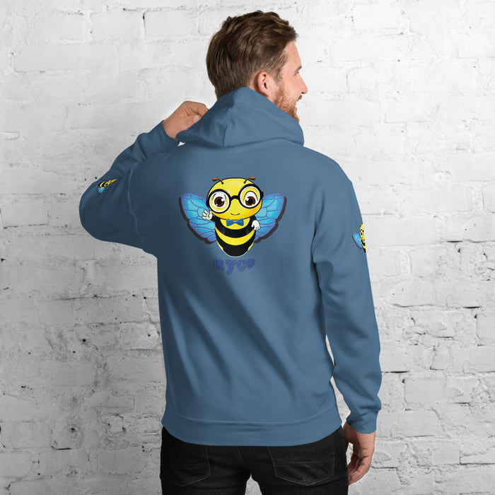 Cute blue BEE NYCE Unisex Hoodie